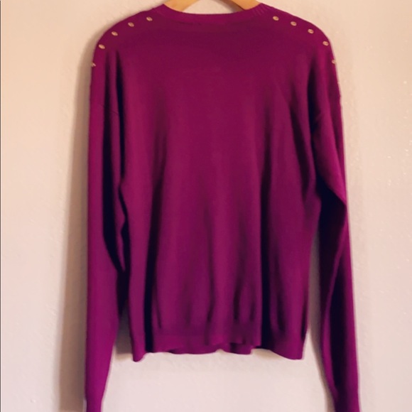 NWT Versace Jeans Purple/Magenta/Gold Cardigan - Picture 2 of 11